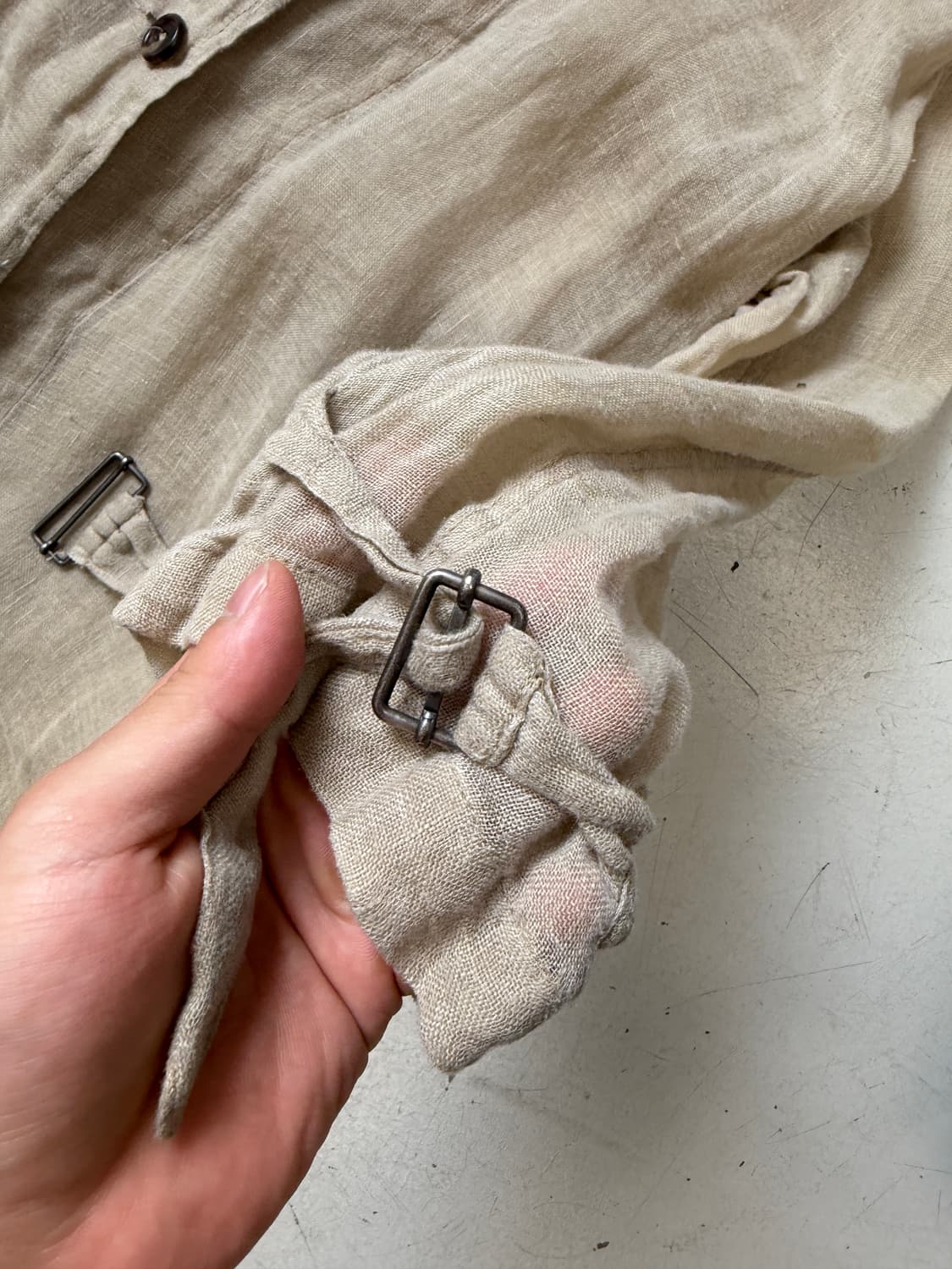 00s Linen drape coat  상품이미지5
