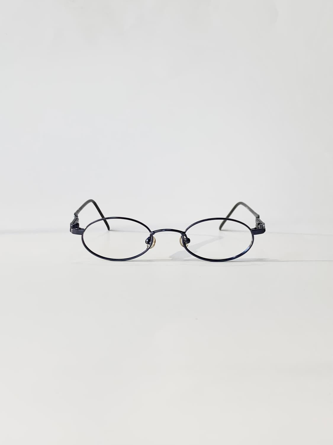 [픽키-655] (small) 블랙 메탈 오벌 프레임 안경 얇은 경량 상품이미지1