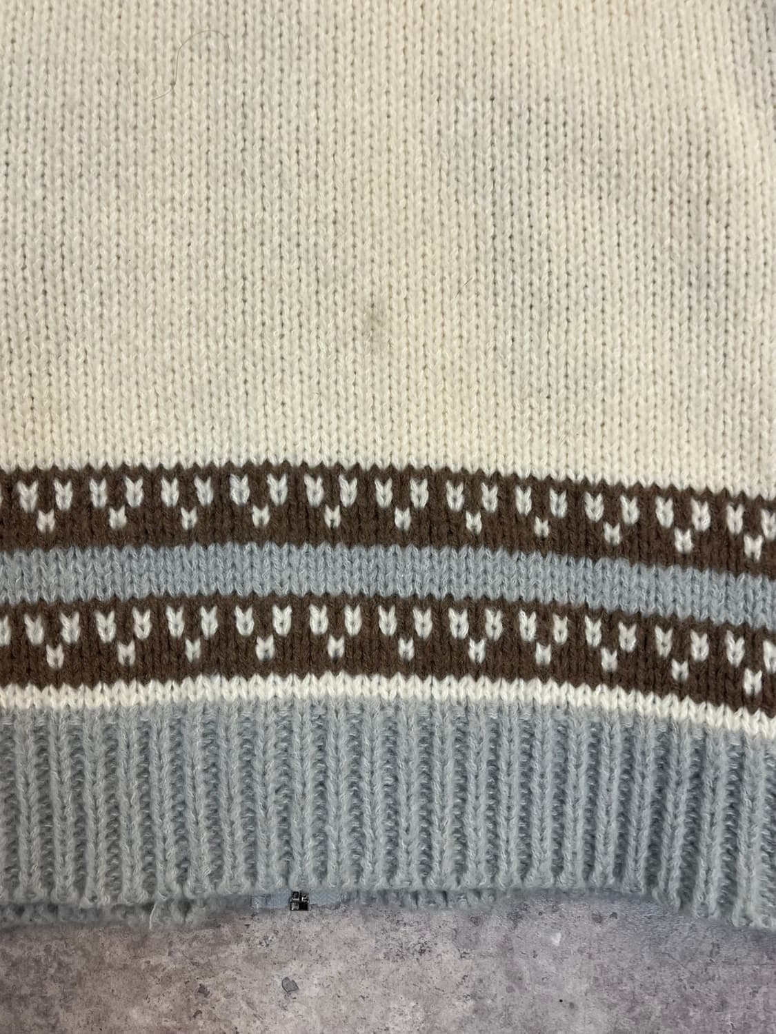 빈티지 패턴 니트 집업 아이보리 #csz3264 상품이미지7