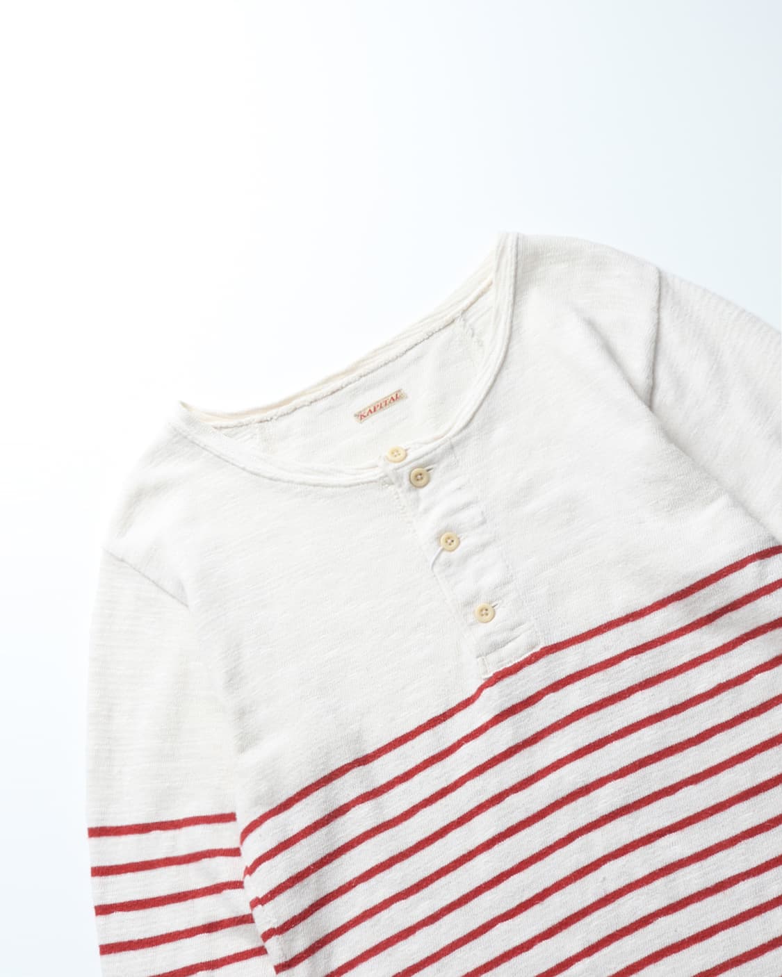 캐피탈 KAPITAL Border Henry Neck T-shirt 상품이미지6