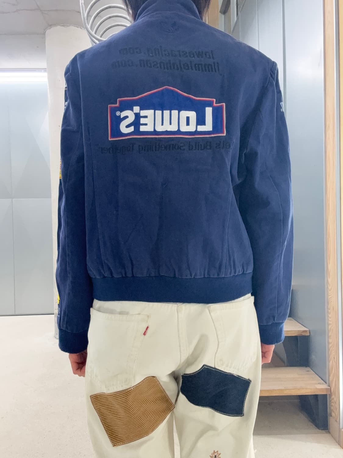 지미 존슨 Lowe's #48 NASCAR 스타일 빈티지 레이싱 재킷 상품이미지7