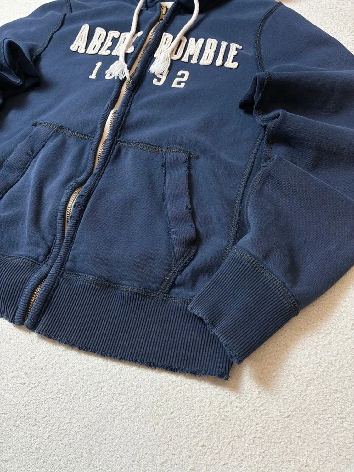 아베크롬비 00's Y2K 맨즈 자수 로고 후드 집업 PN7141 상품이미지4