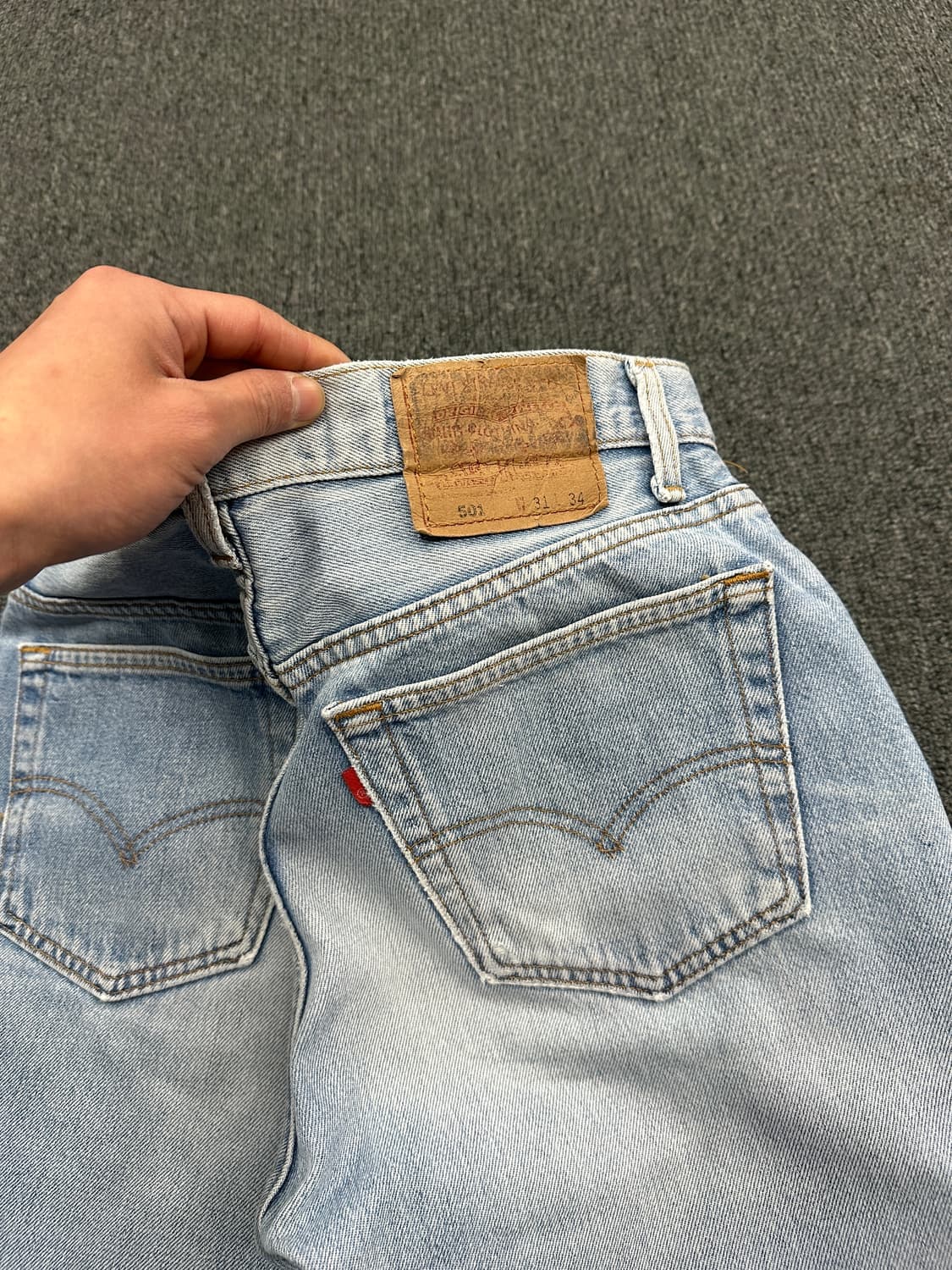 31/34) 90s 리바이스 501 연청 데님팬츠 상품이미지2