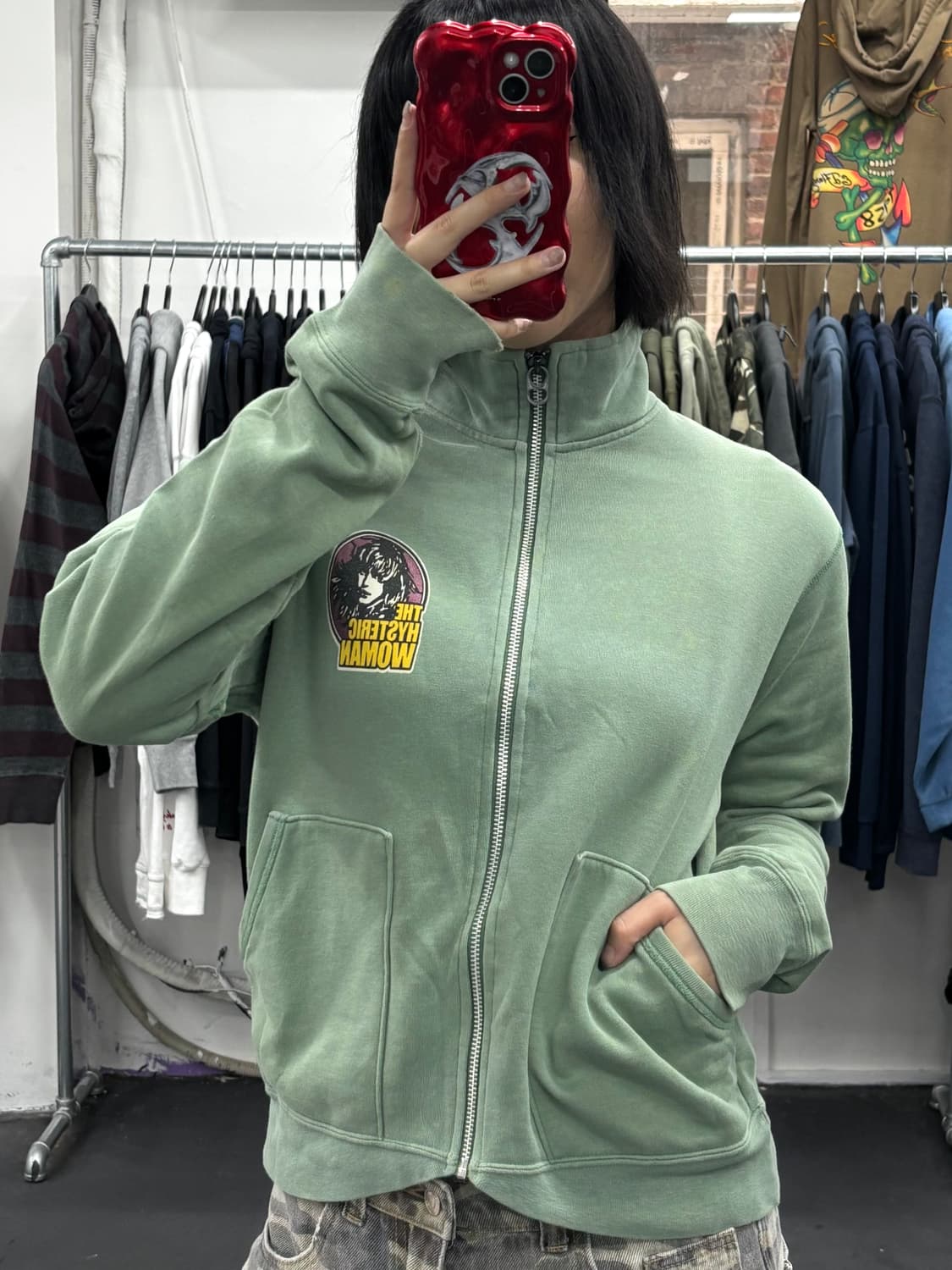 히스테릭 글래머 히스걸 그린 집업 상품이미지4