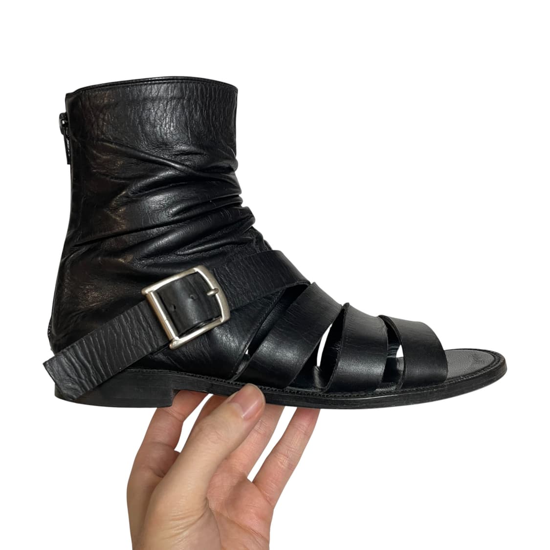 요지 야마모토 와이즈 드레이프 플랫부츠 샌들 상품이미지7