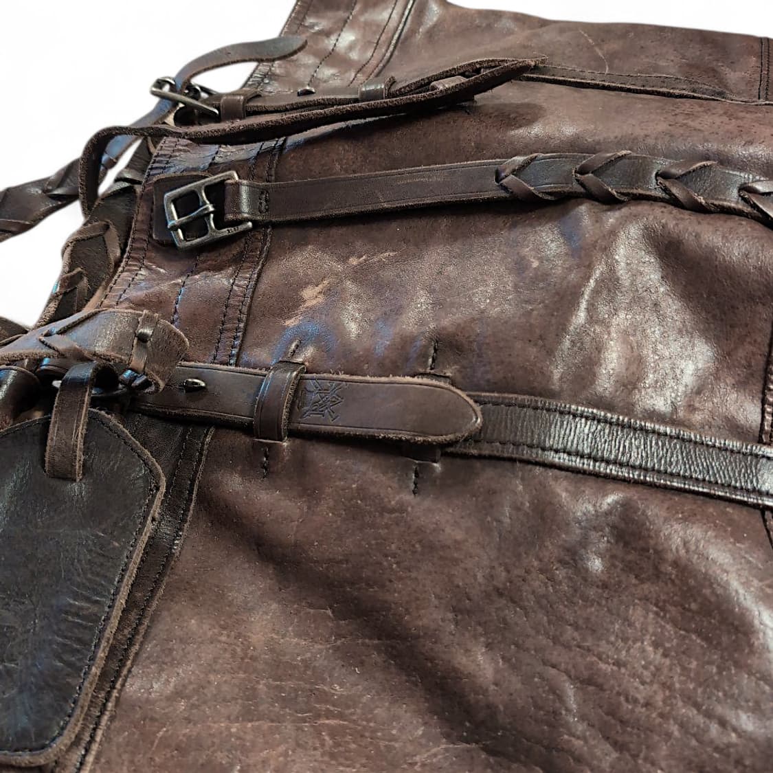 랄프로렌 헤리티지 빈티지가공 소가죽 토트백 상품이미지4