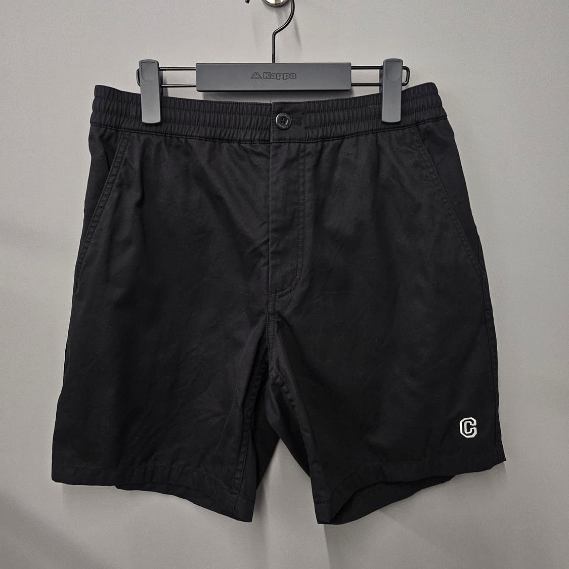 커버낫 로고 레귤러 치노팬츠 블랙 상품이미지1