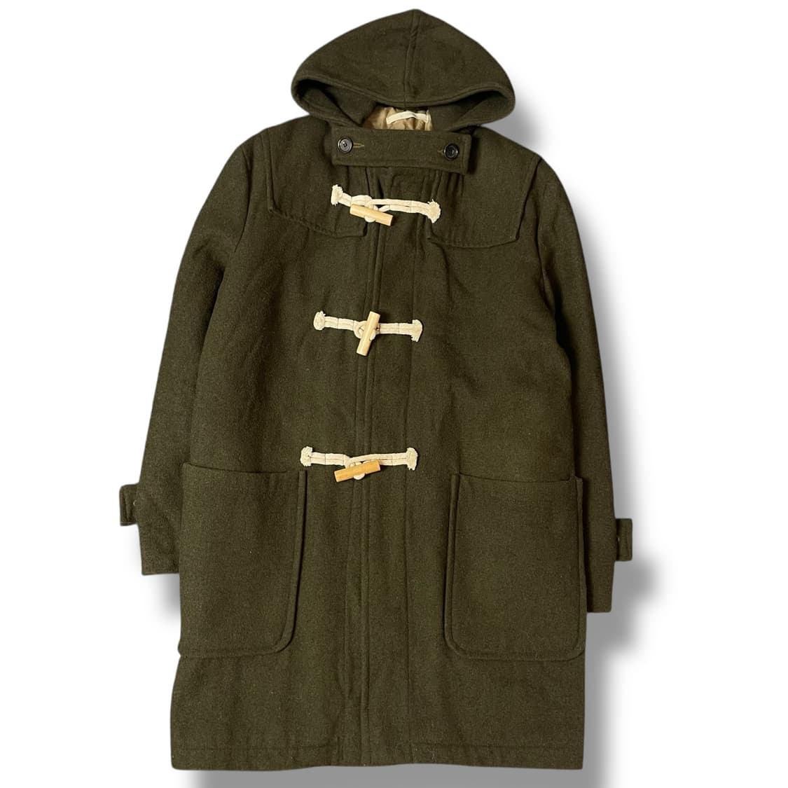 A' TAILOR 울 혼방 카키 더플 코트 M 상품이미지1