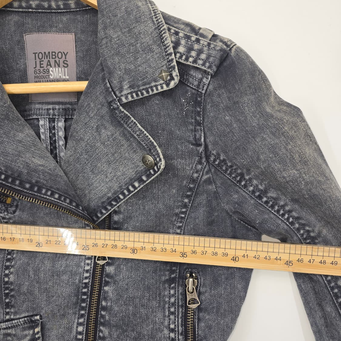 톰보이 빈티지 데님 라이더 자켓 상품이미지4