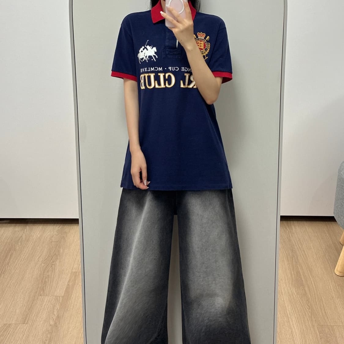 폴로 랄프로렌 빅포니 치프키프 네이비 카라 반팔 티셔츠 상품이미지1