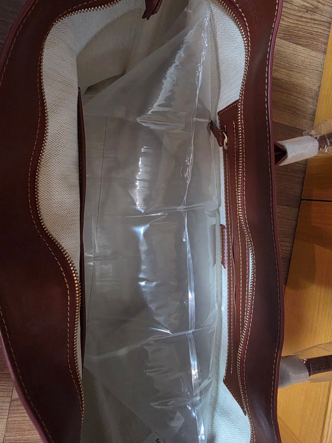 유니페어 에센셜 레더 토트백 tan 상품이미지4