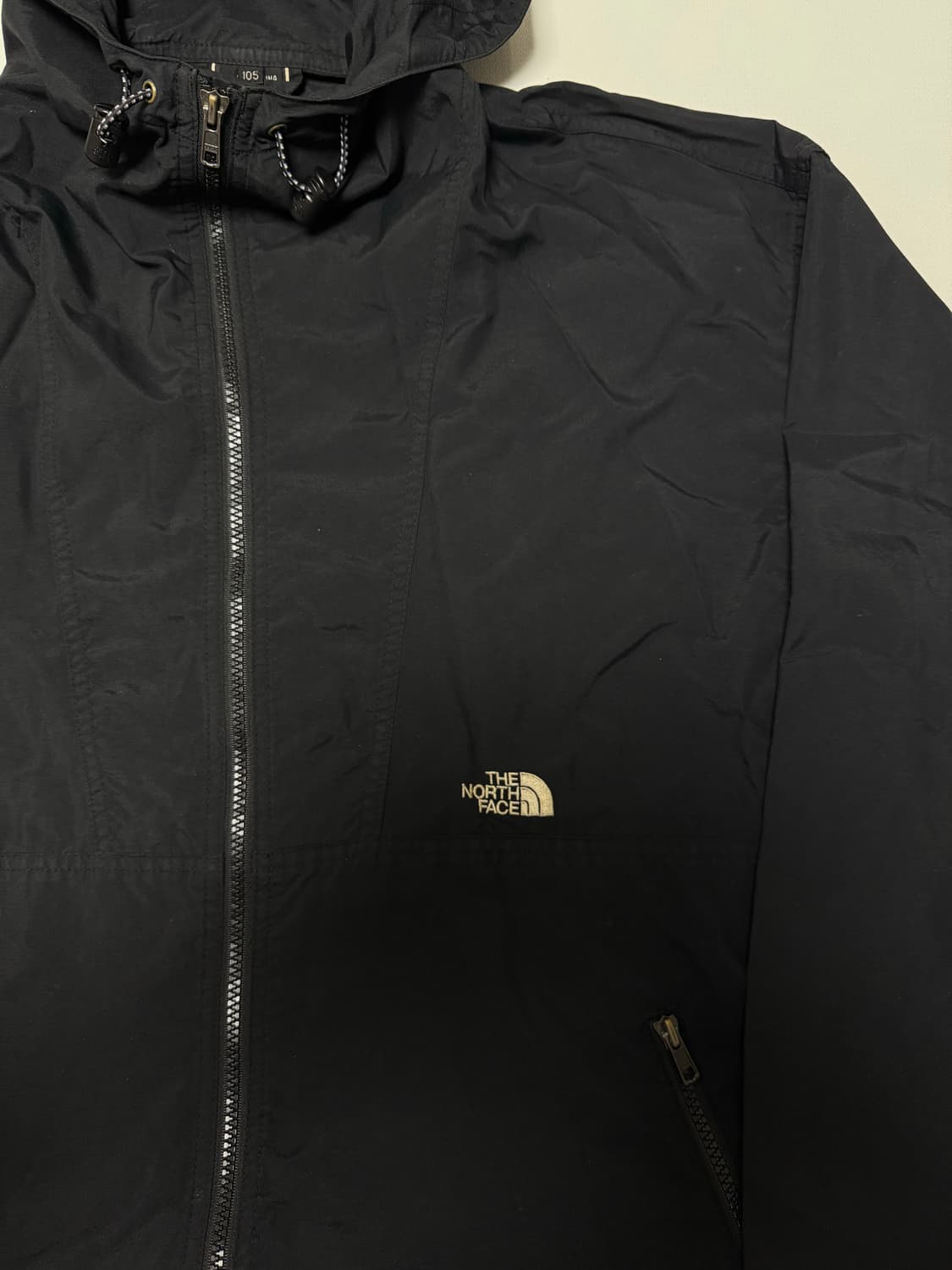 노스페이스 미들로고 나일론 자켓 블랙 바람막이 상품이미지3