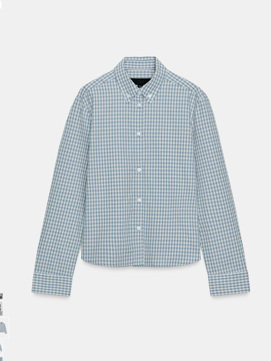 ZARA 슬림핏 체크 셔츠 상품이미지5