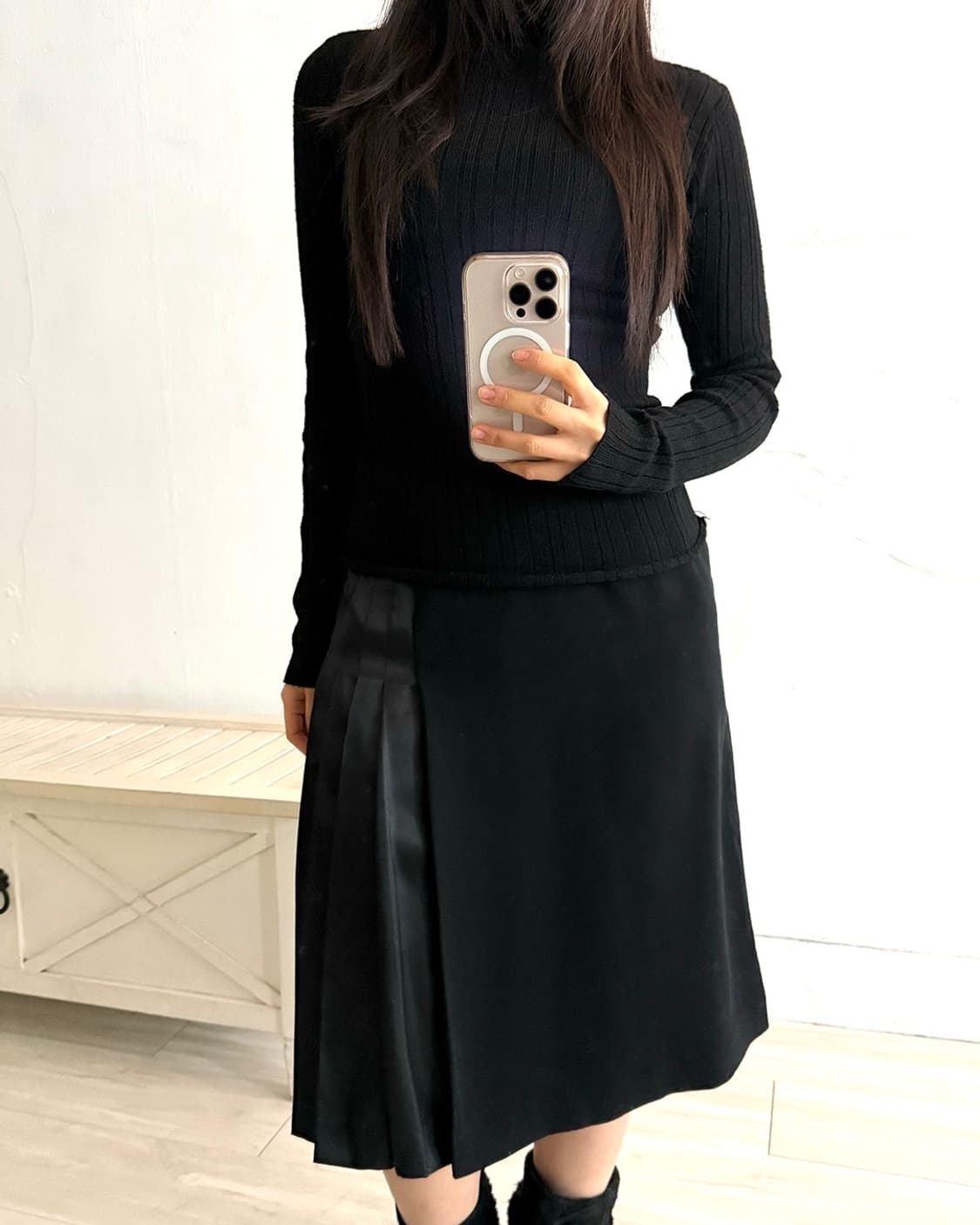 EGOIST Black knit top 상품이미지7