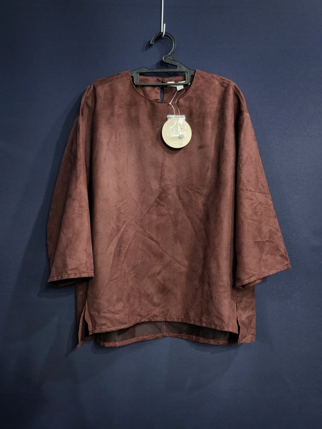 SJWANI(손정완)인조 스웨이드 블라우스 상품이미지1