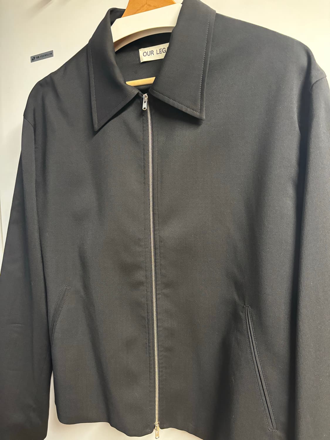 [46] 아워레거시 미니 자켓 블랙 워스티드 울 상품이미지3