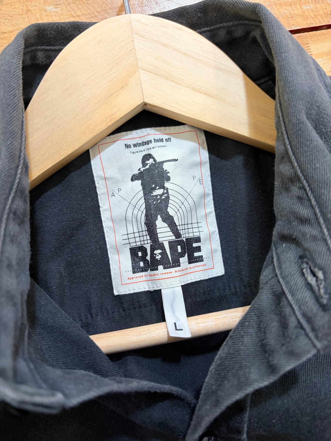 00s Bape 밀리터리 사파리 반팔 셔츠형 자켓 상품이미지10