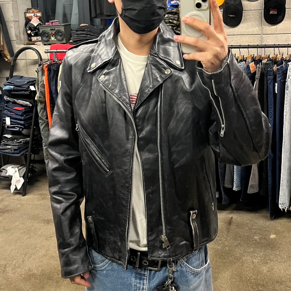 70s 할리데이비슨 더블 라이더 자켓 (105) 상품이미지8