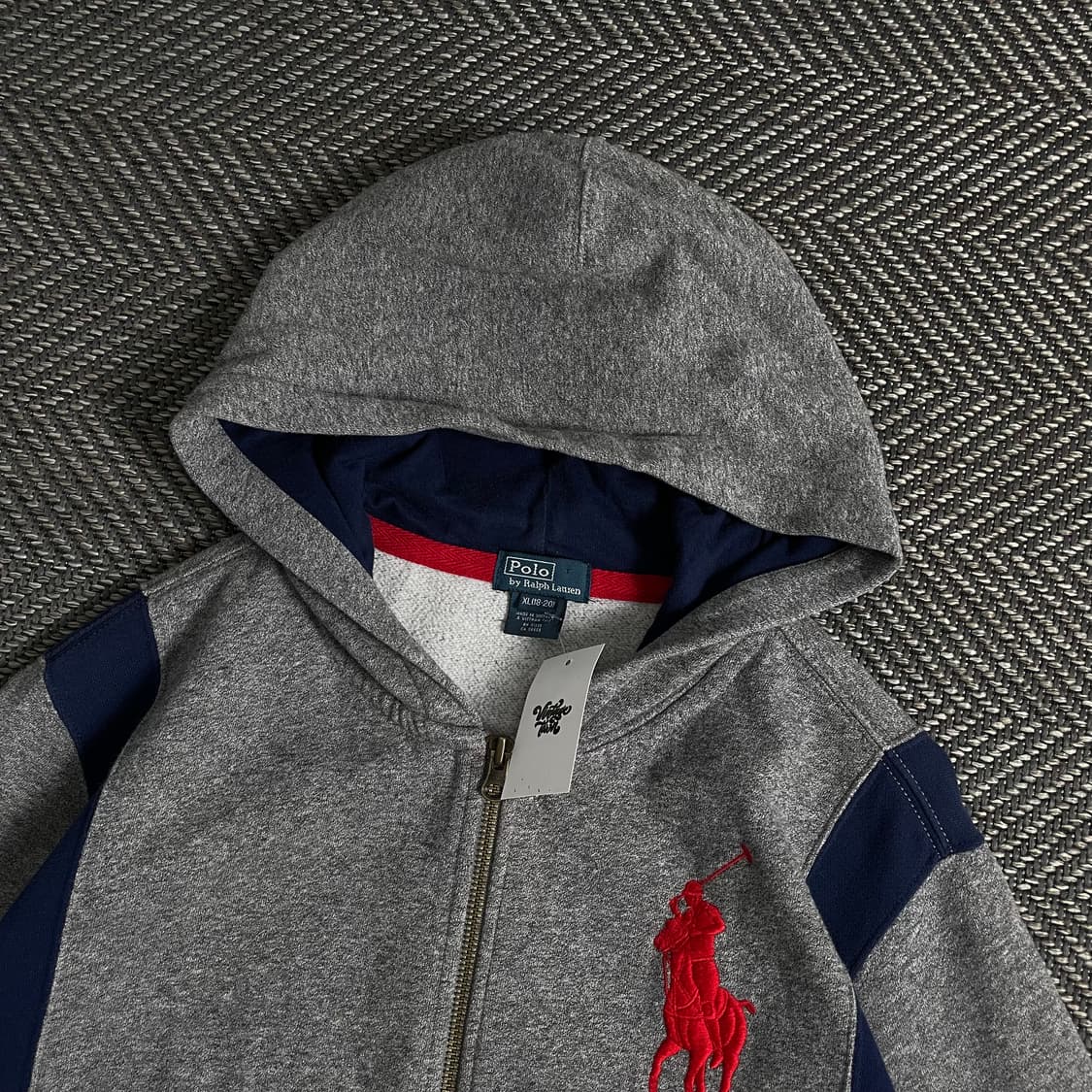 폴로 랄프로렌 빅포니 배색 후드집업o 3469 상품이미지4