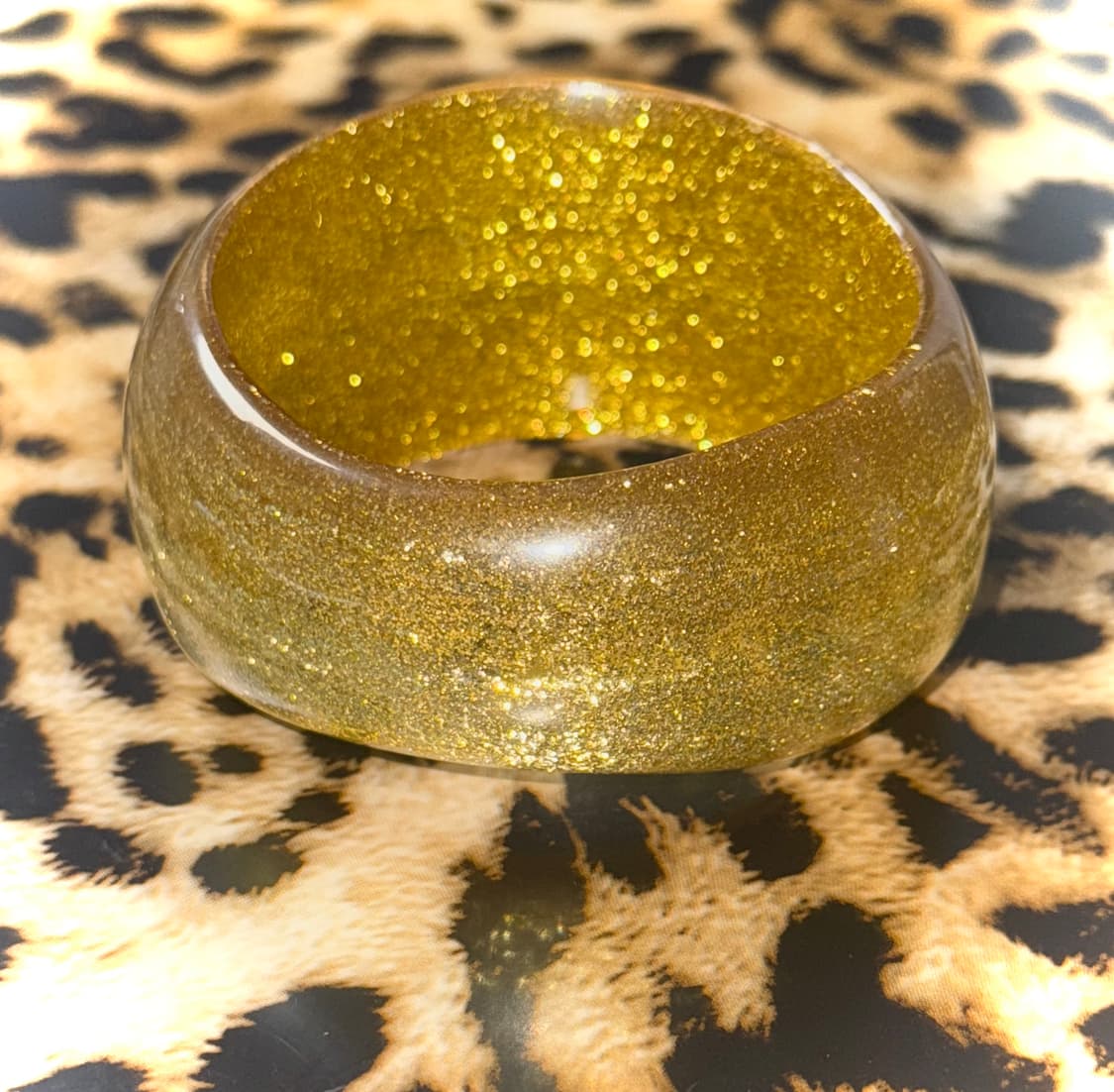 일본 헤이세이 갸루 골드 빅 글리터 뱅글 팔찌 상품이미지2