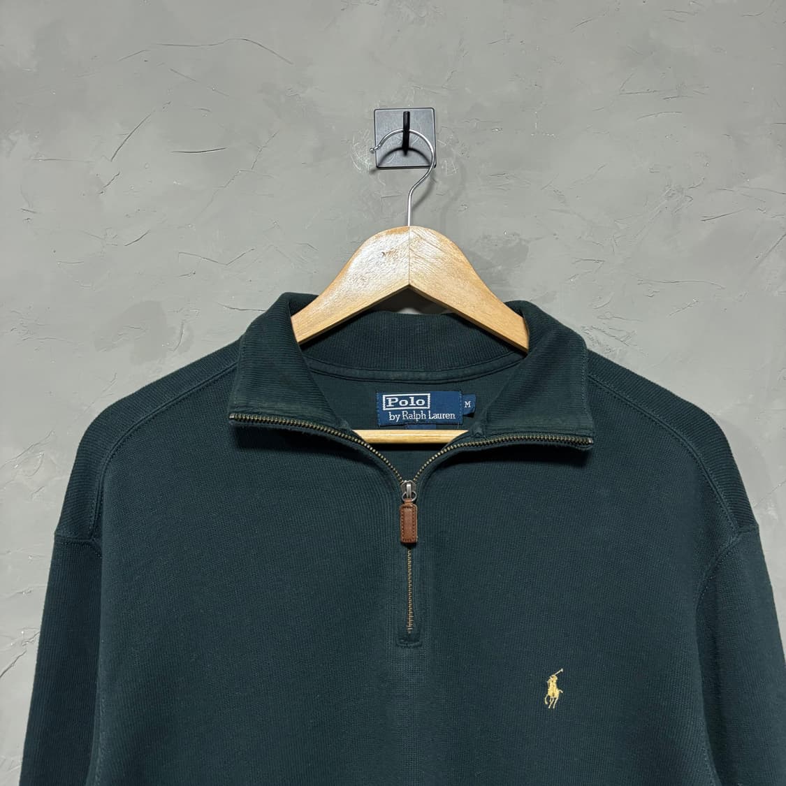 폴로 랄프로렌 니트 반집업 다크그린 상품이미지2