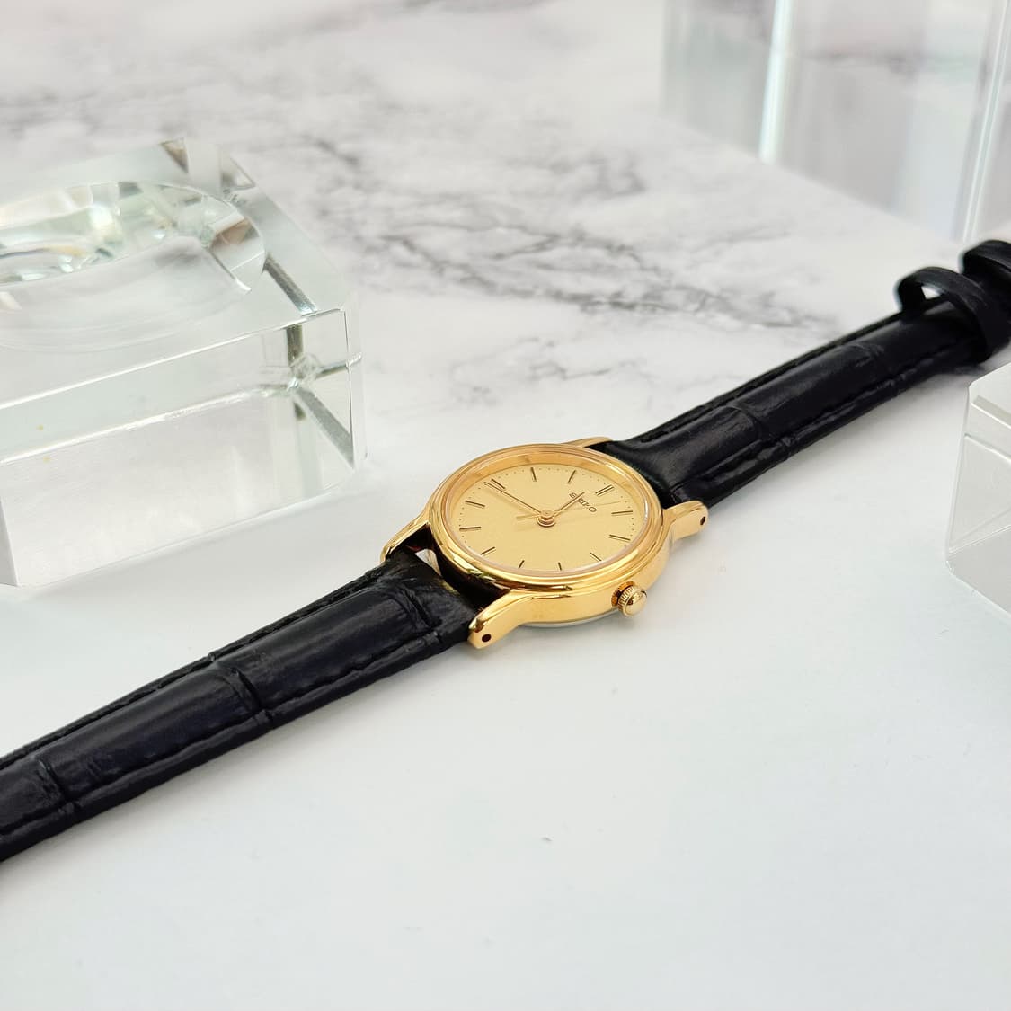 90s00s 빈티지 세이코 클래식 미니멀 골드 다이얼 워치 상품이미지7