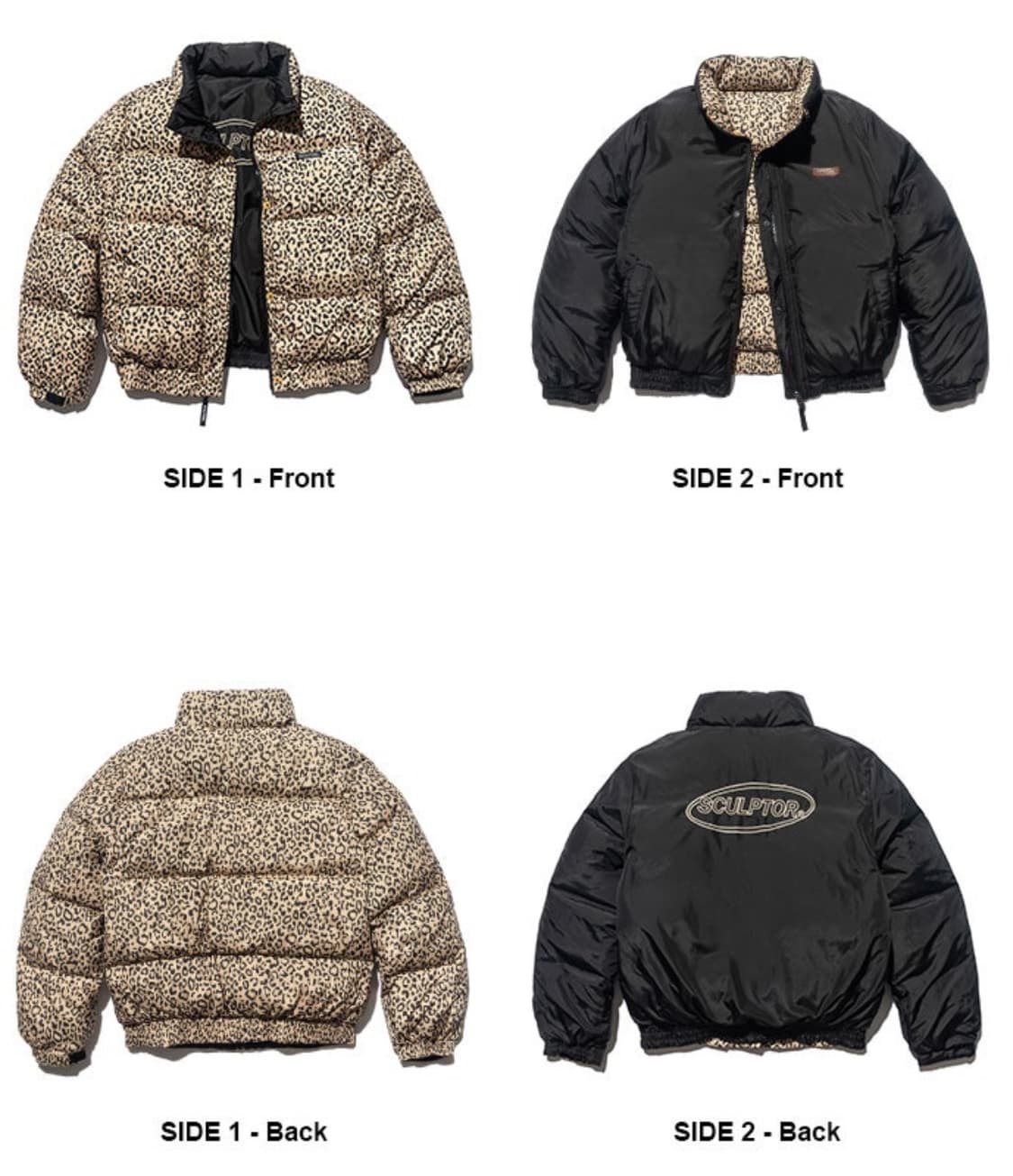 스컬프터 호피 리버시블 패딩 상품이미지3