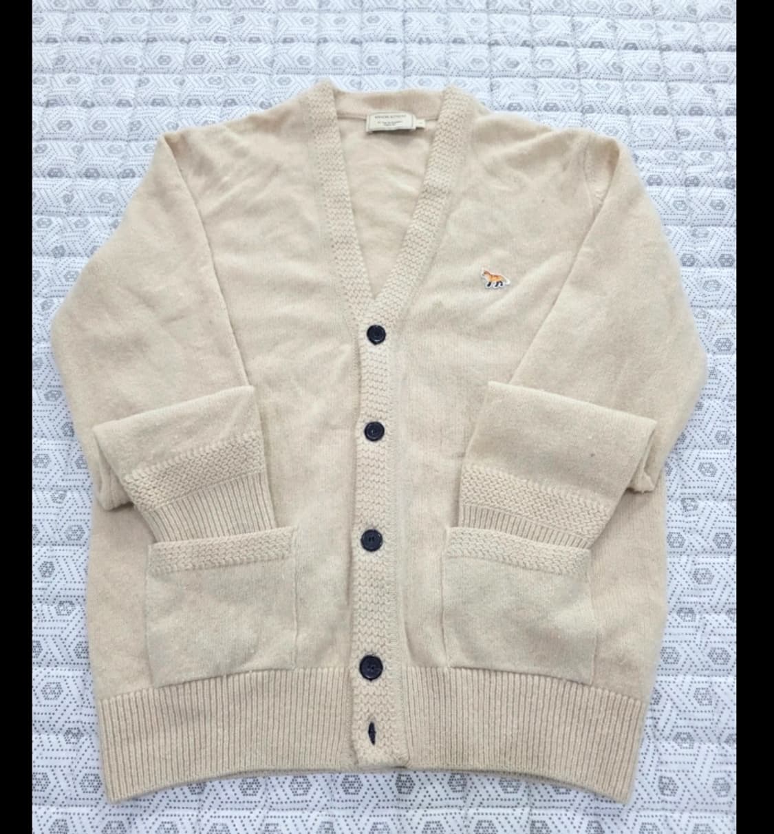 메종키츠네 폭스 패치 가디건 95 상품이미지3