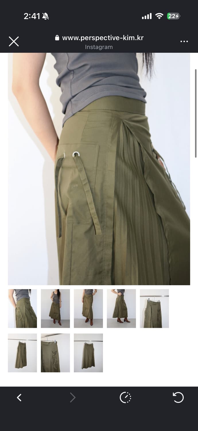 ROSEBUD skirt khaki 상품이미지3