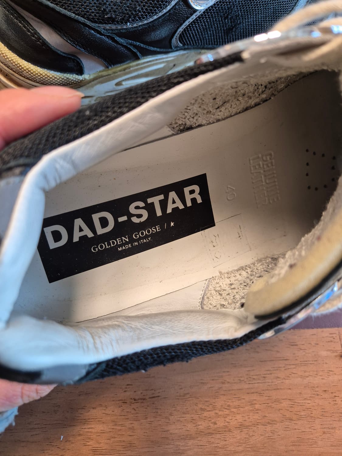 바닥보강255-260(40) 정품 골든구스 메쉬나파 레더 대드스타 상품이미지7