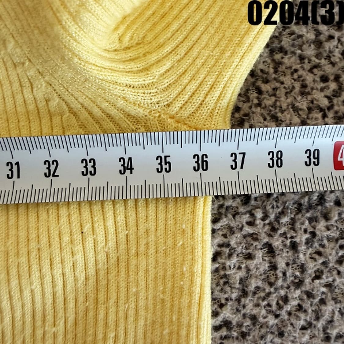 [S] 우알롱 여성 브이낵 골지 옐로우 가디건 0204(3) 상품이미지6