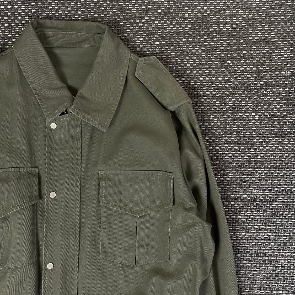 빈티지 카키 백포인트 스트링 야상 자켓 상품이미지3