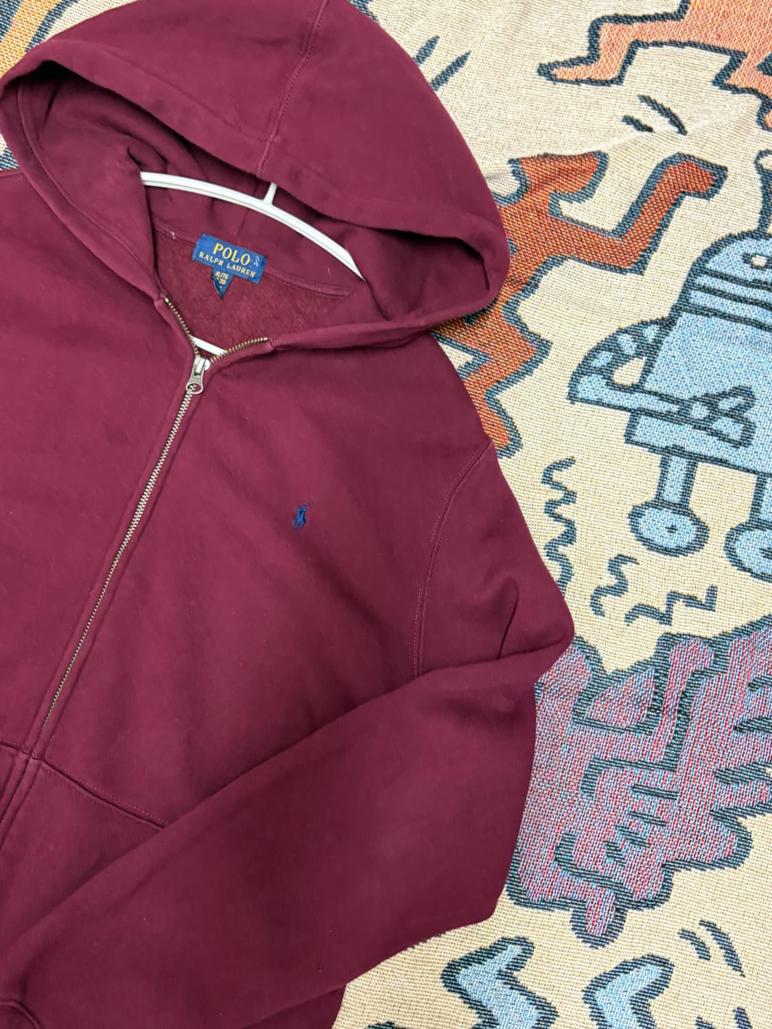 폴로 버건디 후드집업 상품이미지2