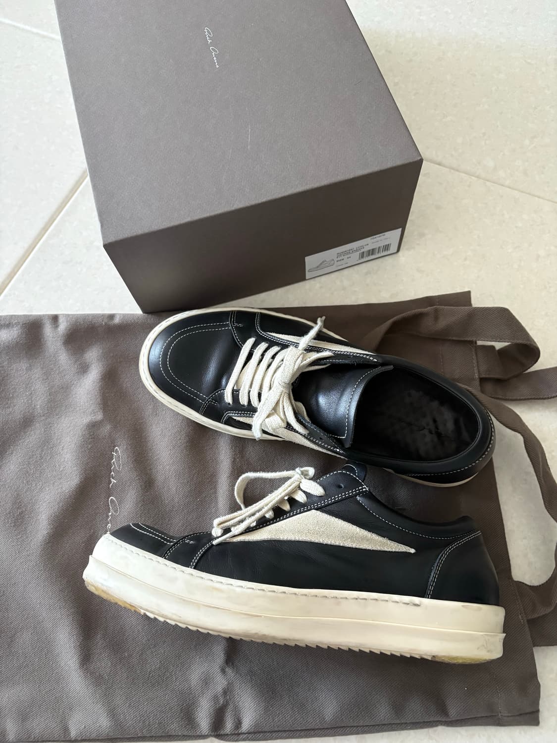 25fw릭오웬스 릭반스 레더 44 블랙판매 상품이미지1