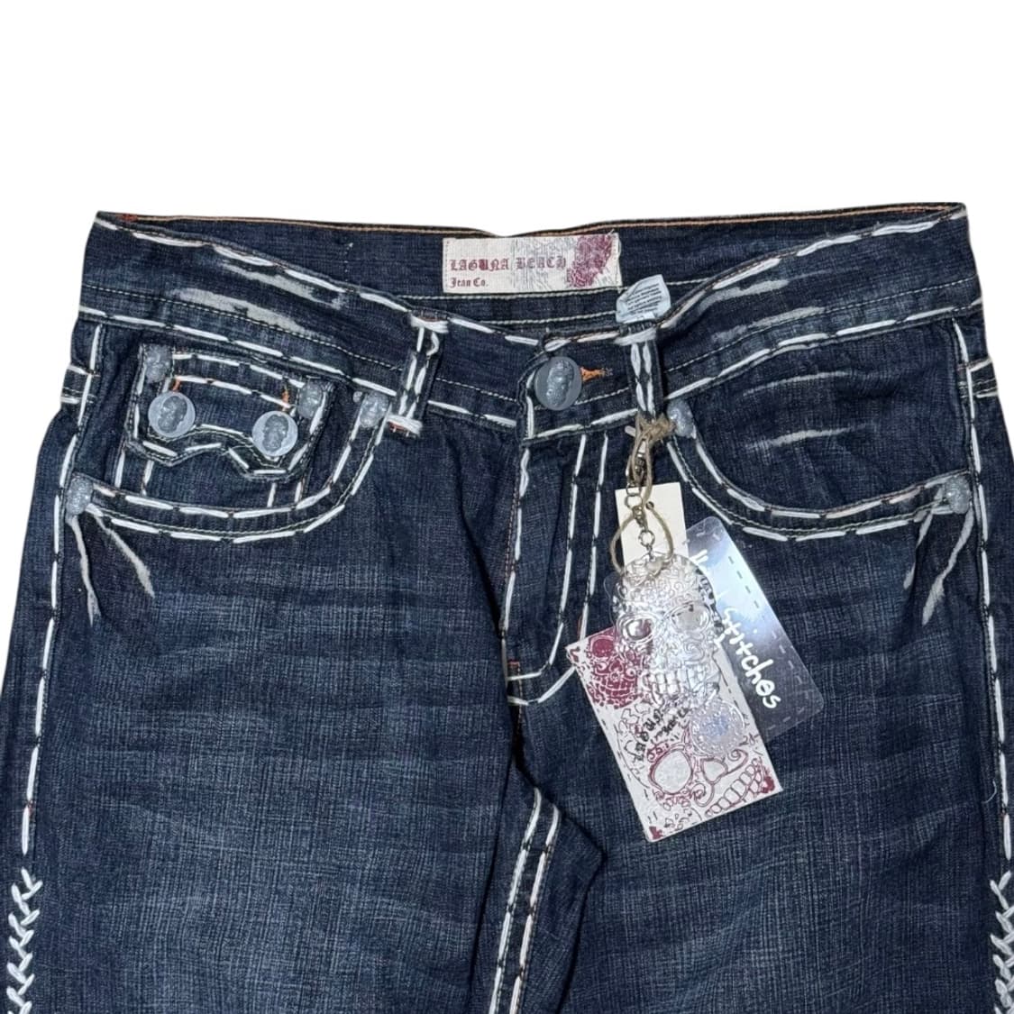 라구나비치 스컬 고딕 스티치 데님팬츠 상품이미지6