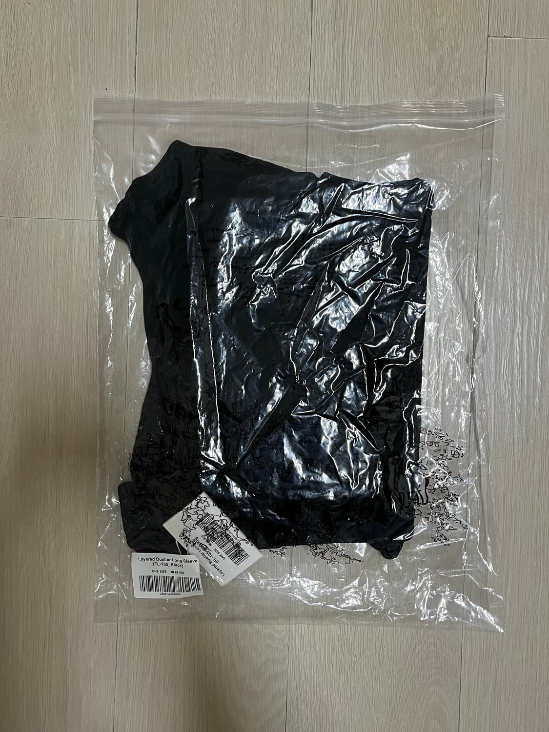 [새상품/당일배송] 플레어업 레이어드 뷔스티에 롱슬리브 블랙 상품이미지2