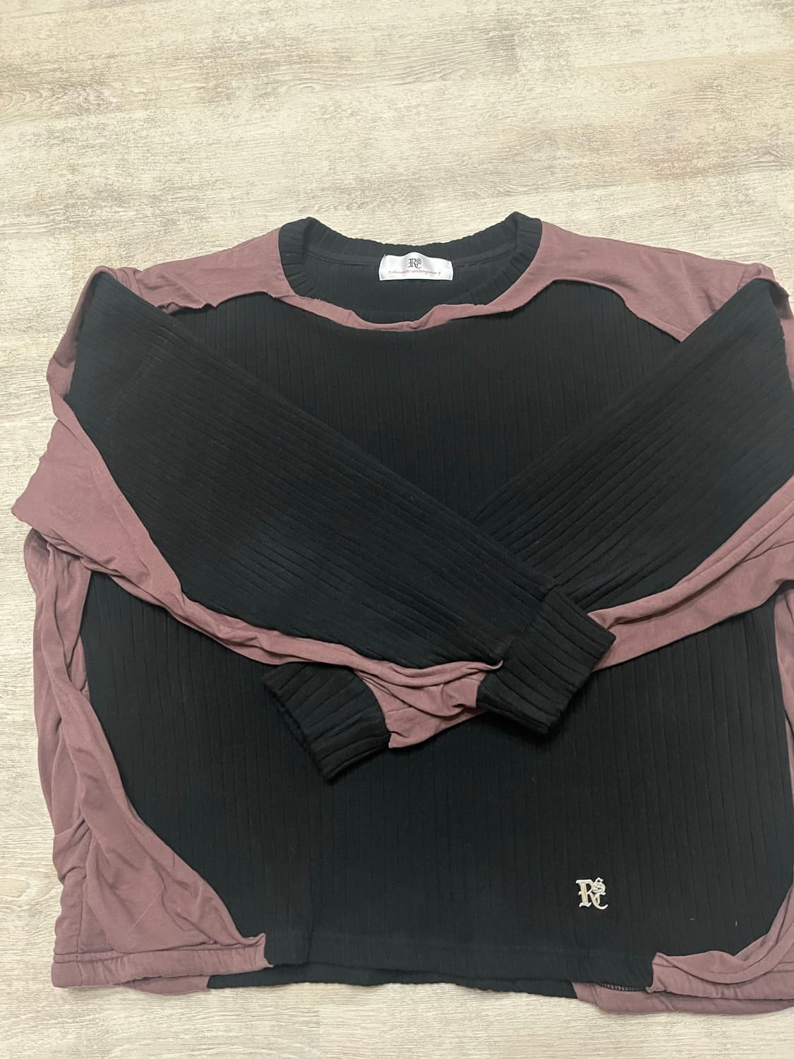 CUT OFF KNIT FULLOVER - BLACK 1 SIZE 상품이미지3