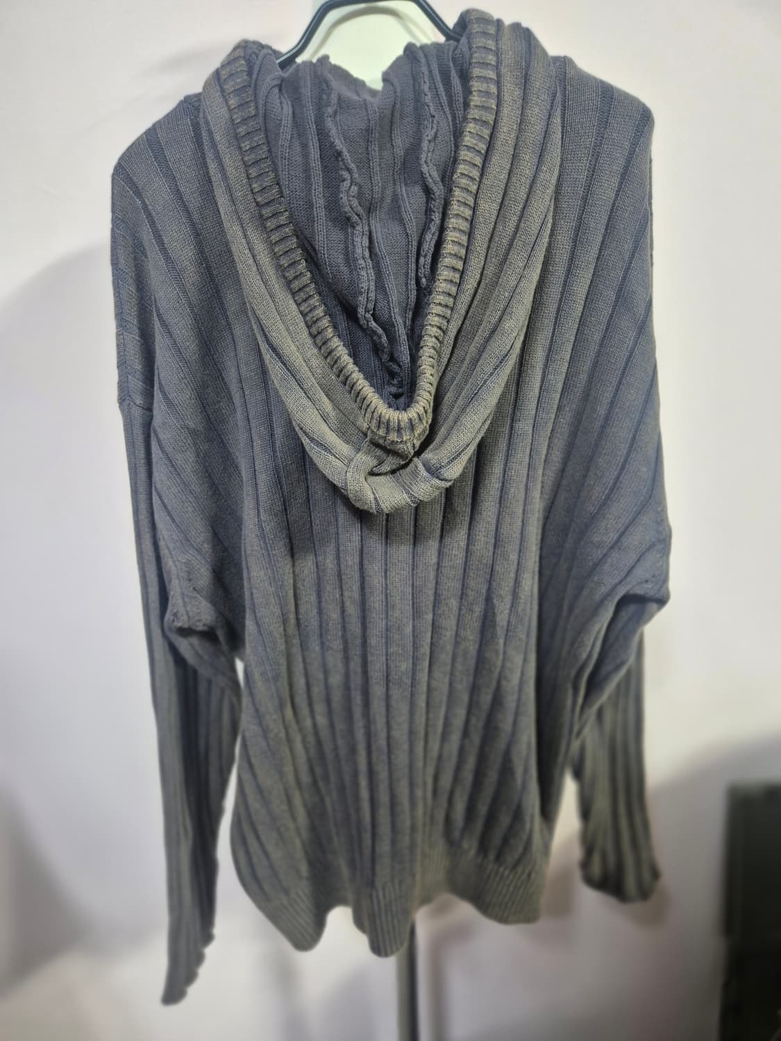 비바스튜디오 골지 니트 후드티 그레이 상품이미지2