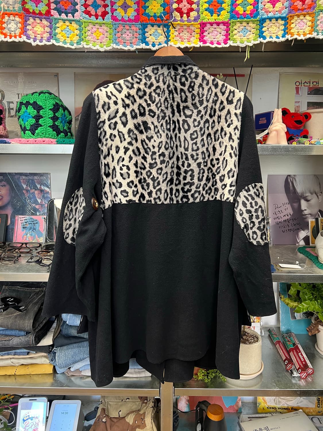 90s Vintage Black Wool Toggle Coat 상품이미지2