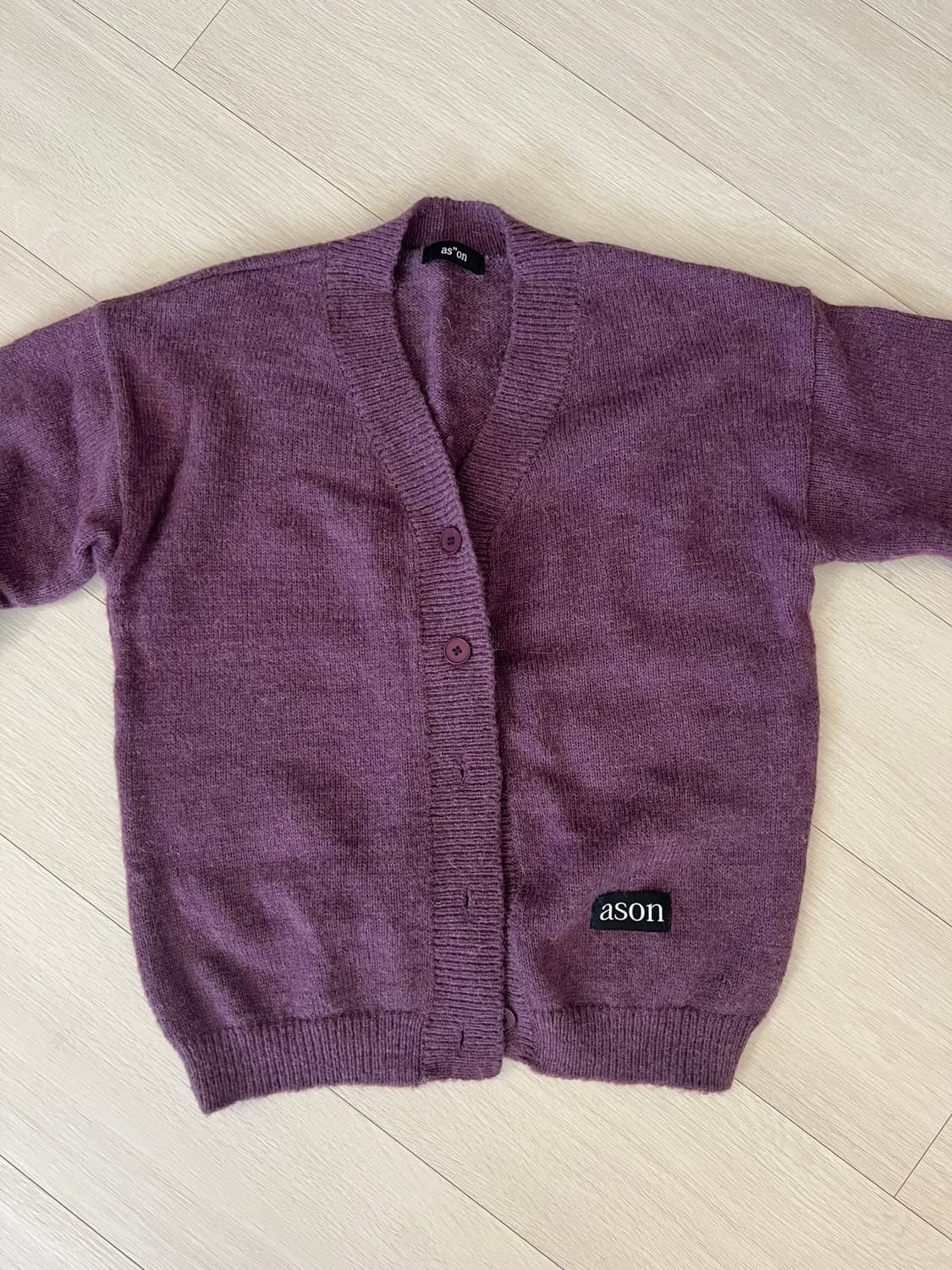 애즈온 하퍼 가디건 happer cardigan 퍼플 상품이미지6