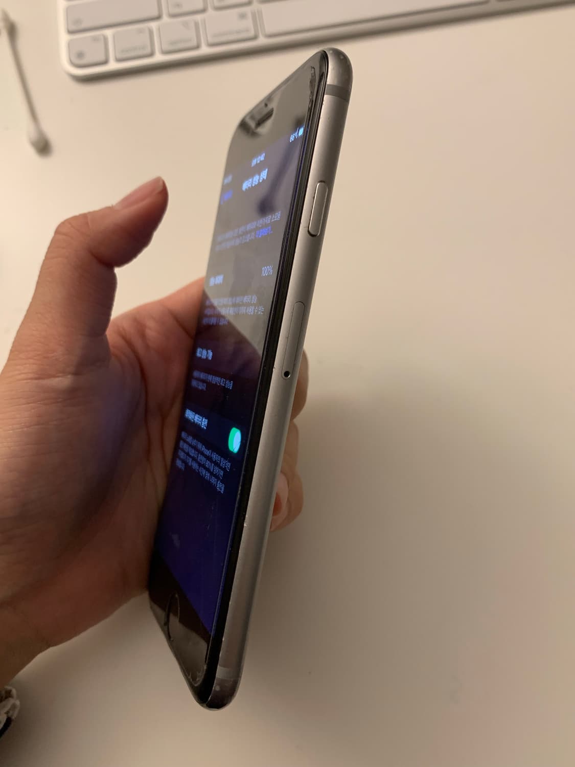 아이폰 6s 128g 스페이스그레이 배터리 효율100% 판매해요 상품이미지5