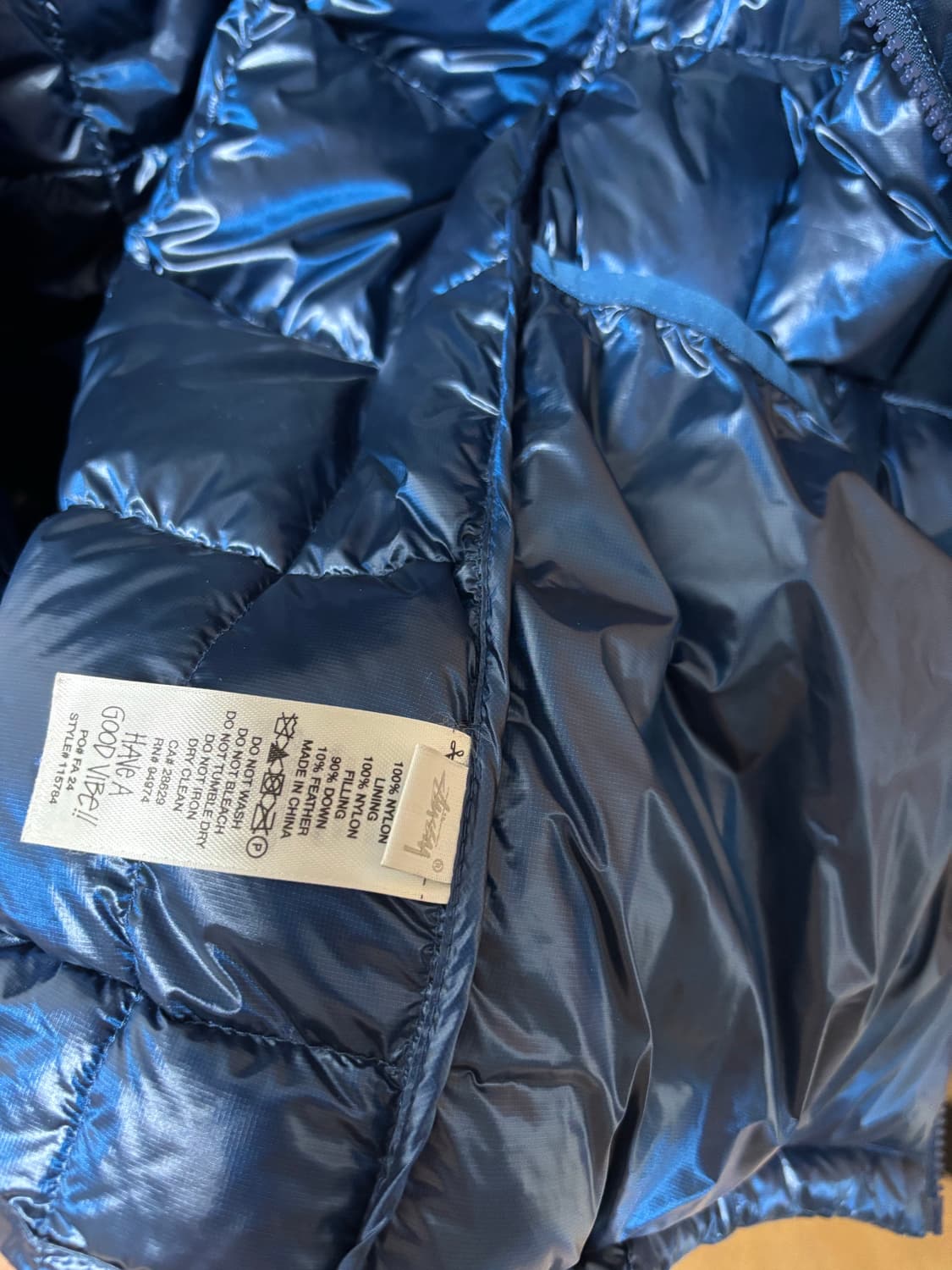 스투시 미드웨이트 퍼퍼 로얄 블루 경량패딩 상품이미지6