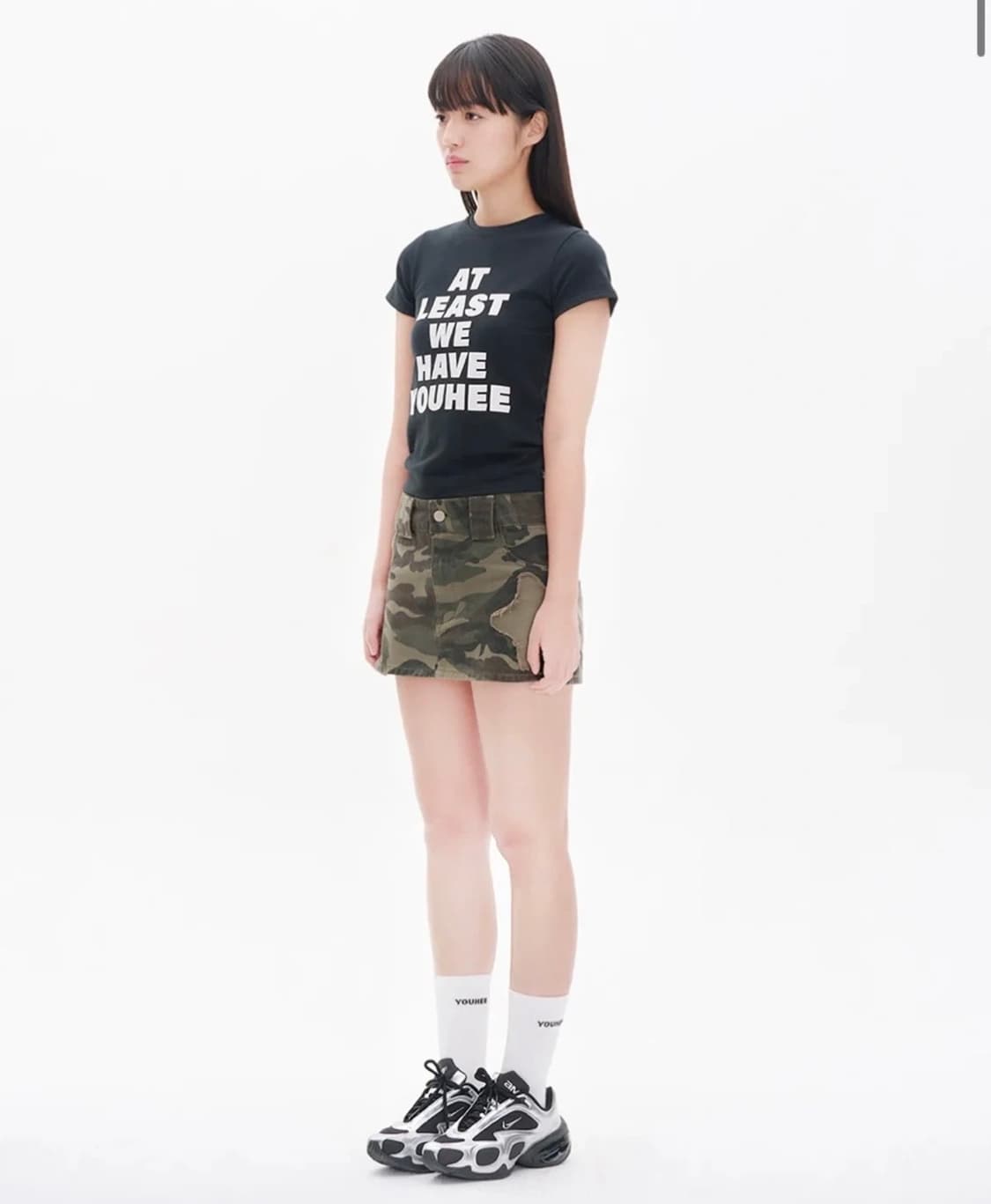 유희 youhee 레터링티셔츠 블랙 상품이미지2