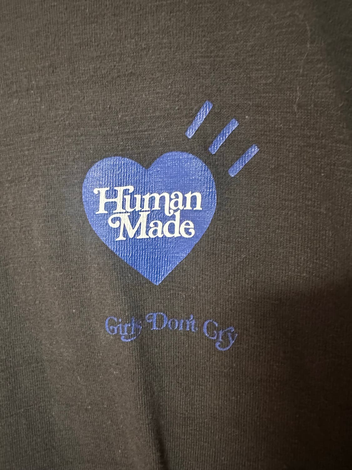 XL) 휴먼 메이드 x 베르디 걸스 돈 크라이 화이트 데이 티셔츠 블랙 상품이미지5