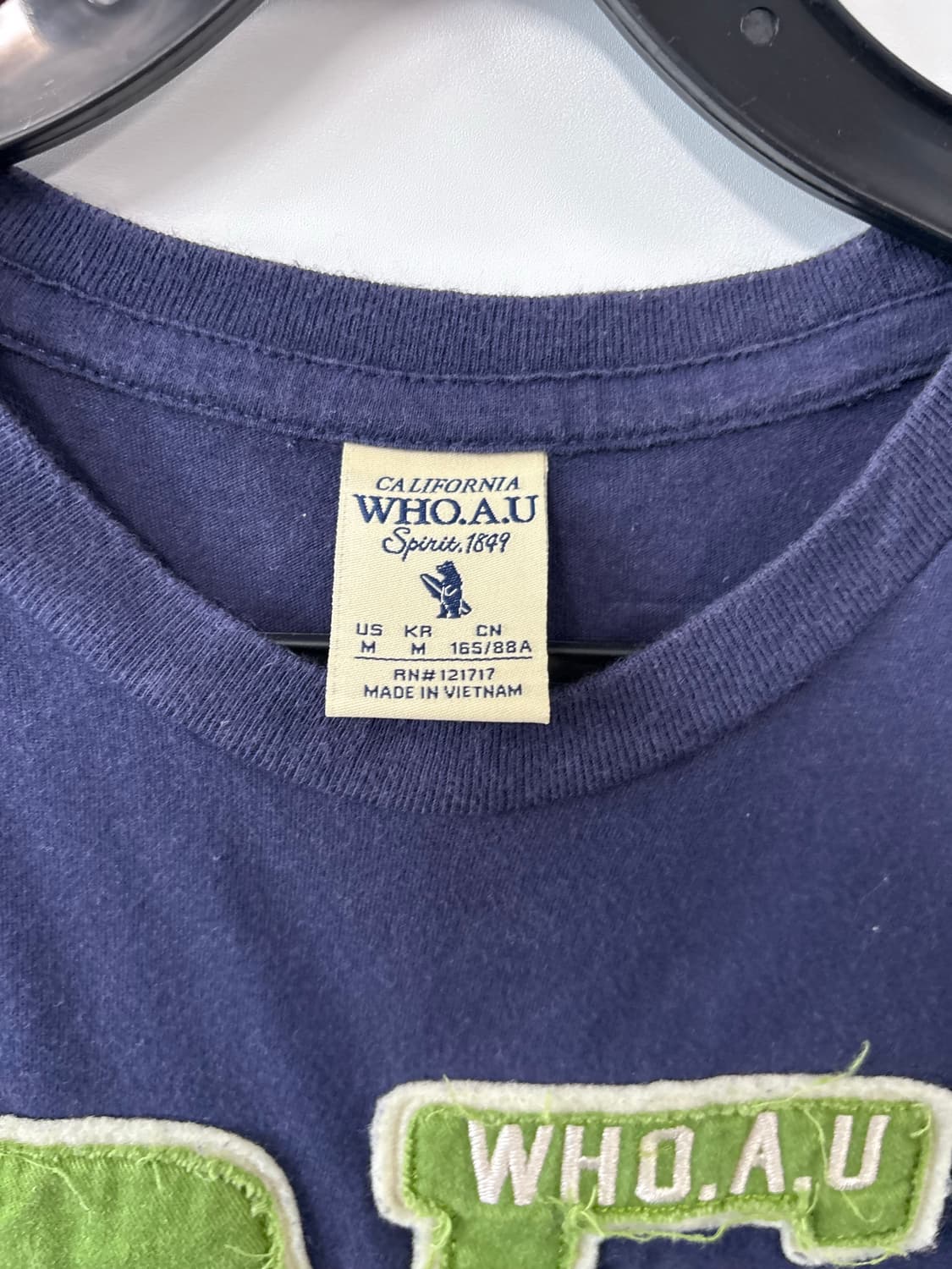 후아유 y2k 네이비 반팔 티셔츠 상품이미지5