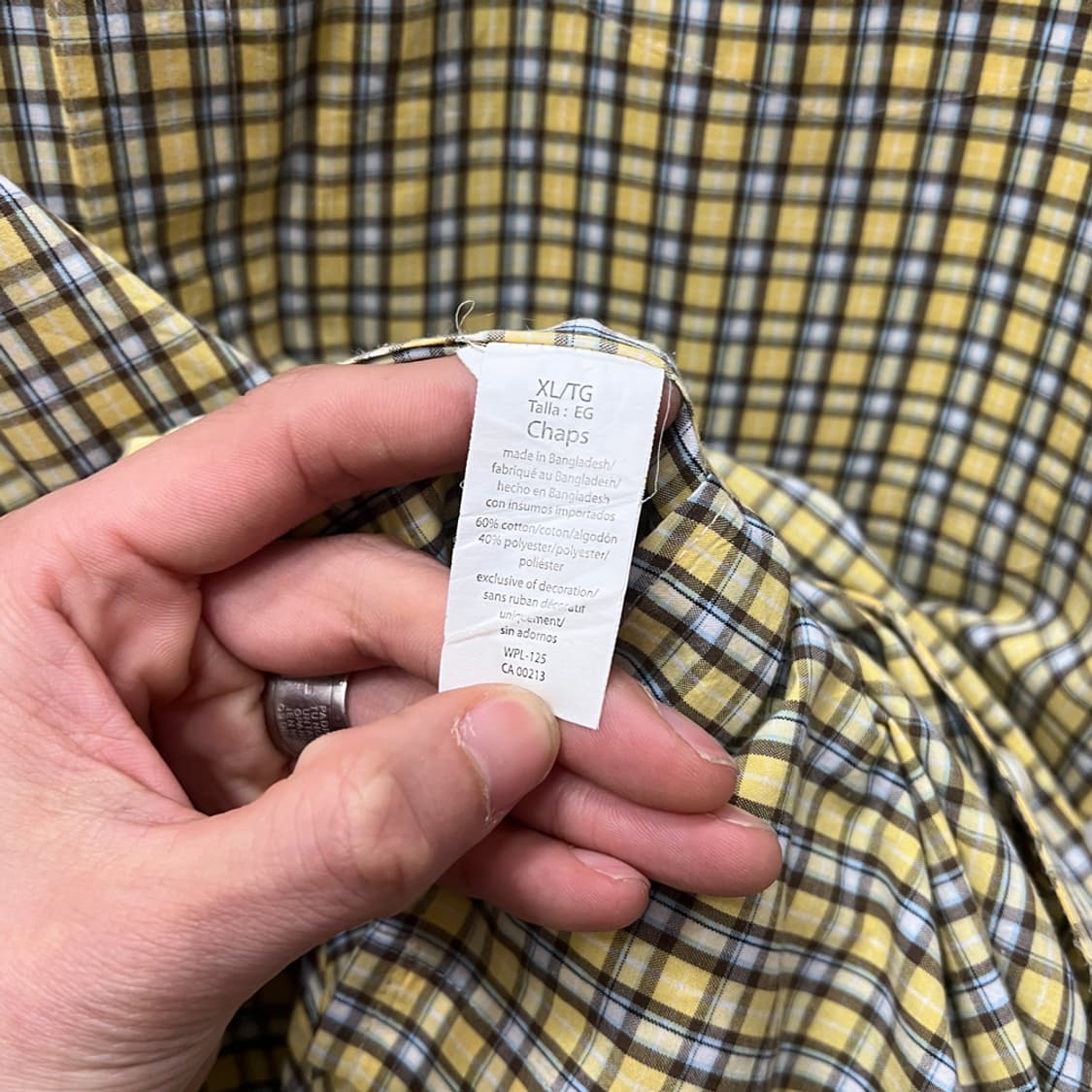CHAPS 챕스 체크 반팔 셔츠 XL 상품이미지4