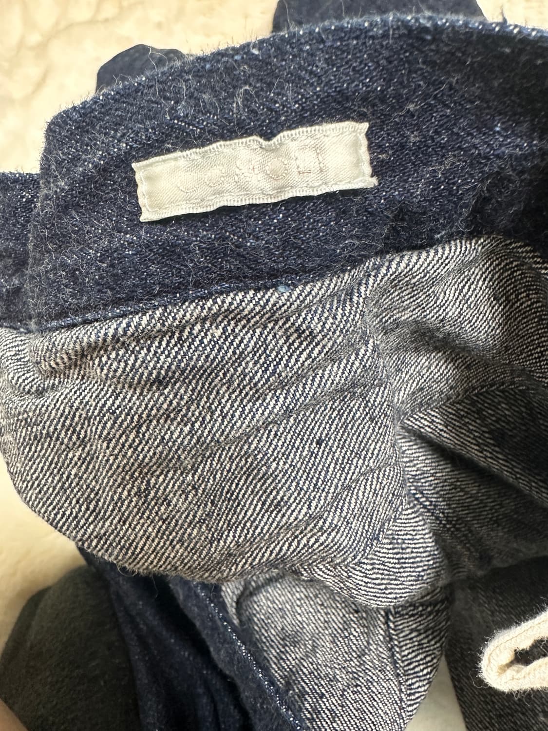 [3] Comoli 코모리 데님 오버 팬츠 (Navy) 상품이미지5