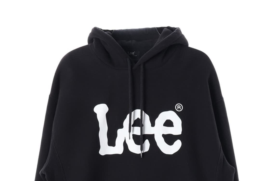 Lee 빅로고 기모 후드티 블랙 L 상품이미지3