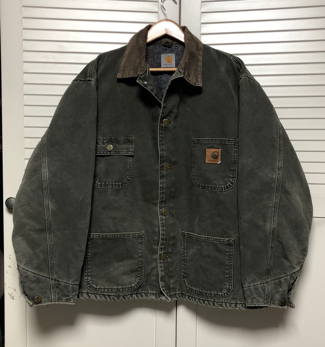 칼하트 워크 자켓 초어 CO2 워크자켓 모스그린 상품이미지1