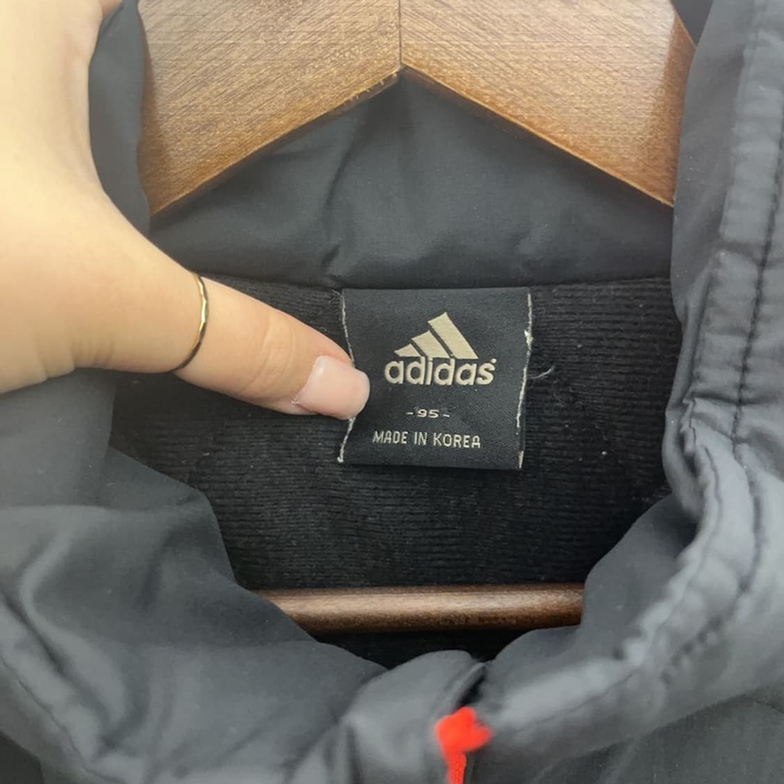 아디다스 포모션 블랙 그레이 배색 패디드 점퍼 95 C06506 상품이미지5